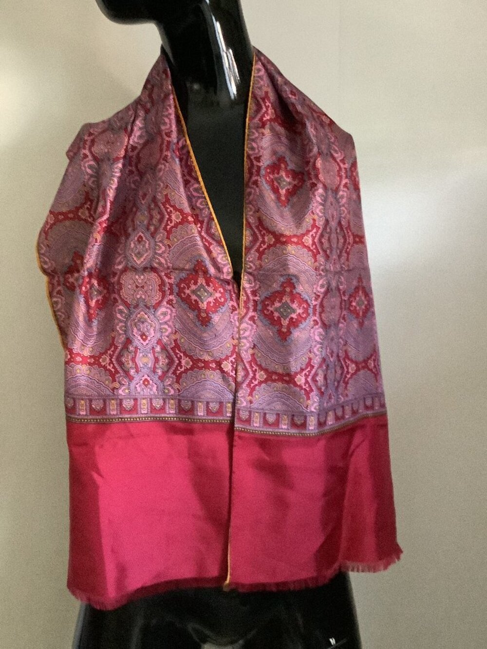 Unbranded Vintage Estate 100% Acetate Geometric Print Scarf